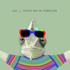 '' Dad, You're One In A Chameleon''  Card by Scaffardi